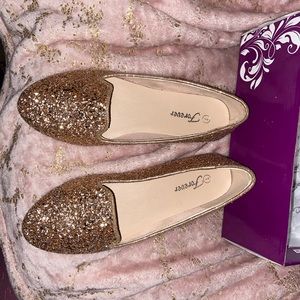Rose gold flats